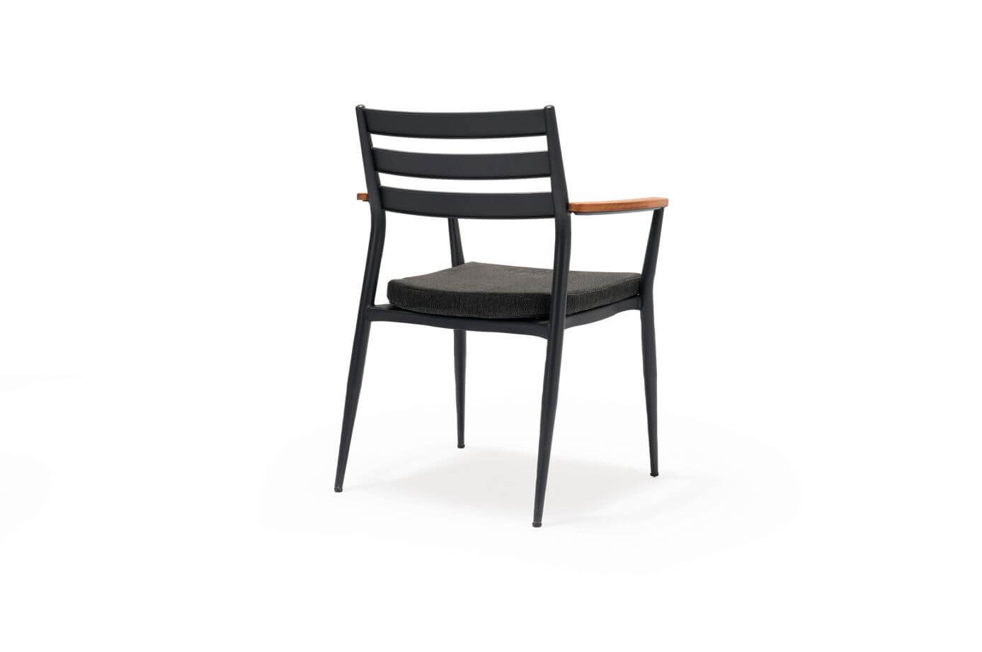 Gartenessgruppe EFE DINNING 90/160 Set 6 anthrazit/schwarz