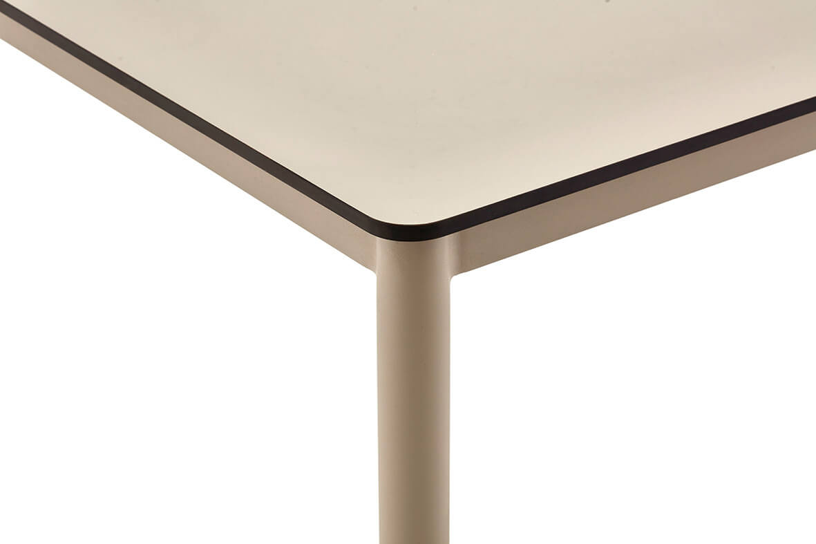 Gartentisch WEST TABLE 90/160 weiß/cappuccino