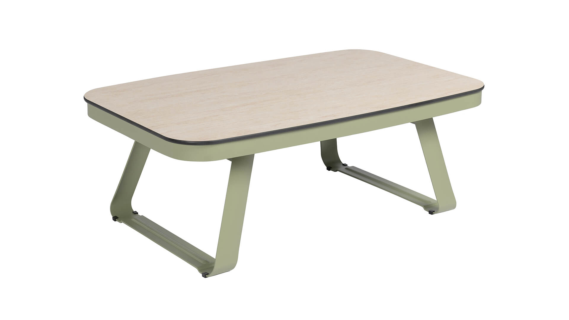 Loungegarnitur EVA MINI SOFA hellgrün/creme Tisch