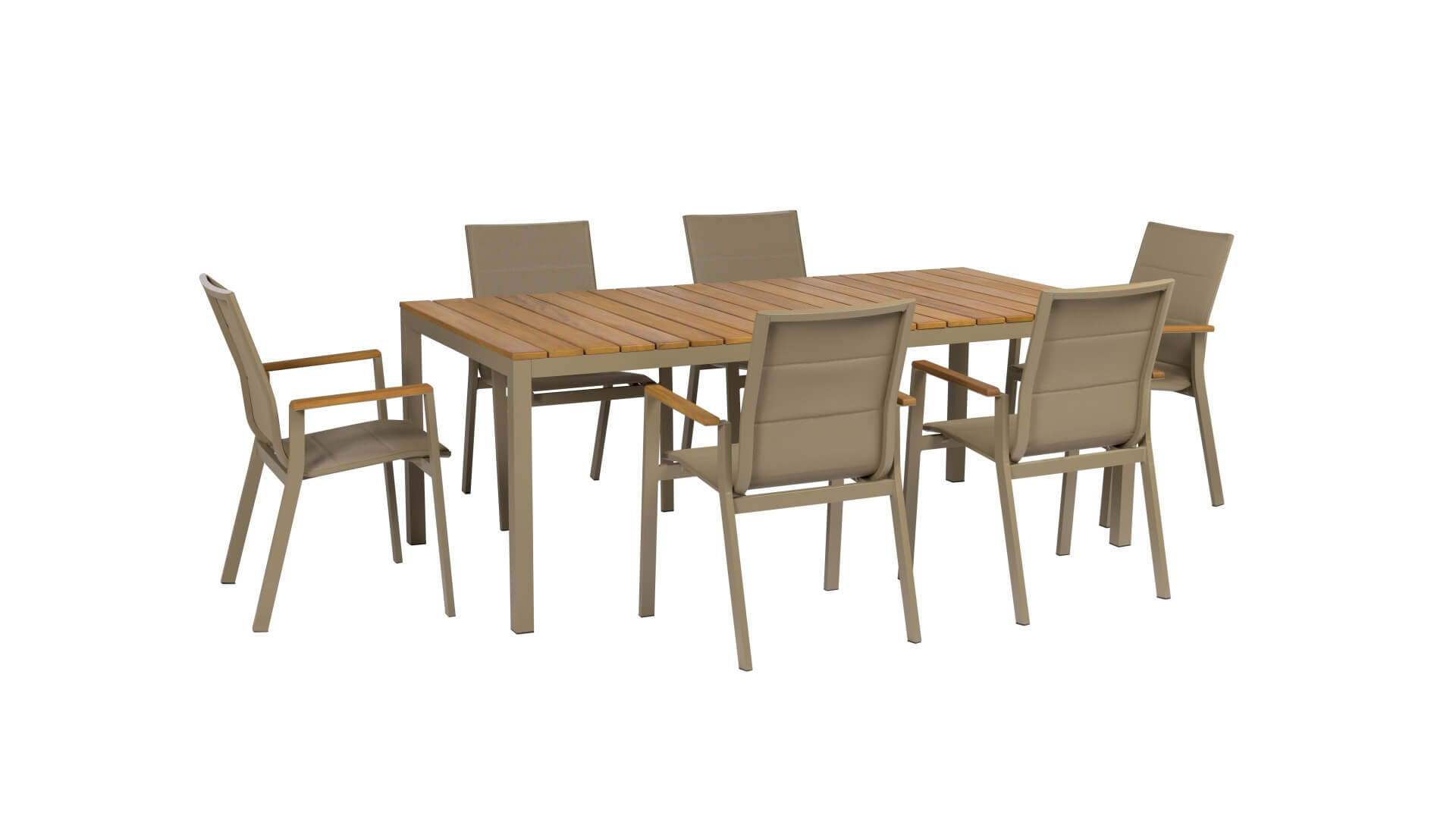 Loungegarnitur WEST TABLE 90x160 CAPPUCCINO + ARIZONA CHAIR CAPPUCCINO SET 6